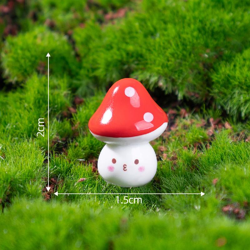 Tiểu cảnh nấm nghiêng đáng yêu, rêu, búp bê DIY, phụ kiện bàn tiểu cảnh mini sáng tạo (ZC-402)