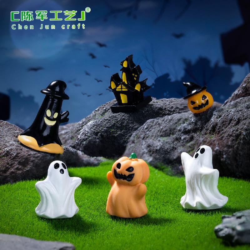 Tiểu cảnh Halloween, bí ngô ma, trang trí DIY mini (ZC-80)