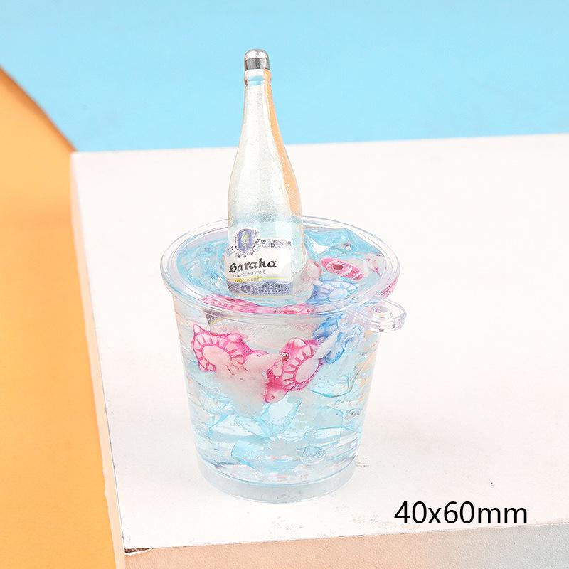 DIY新夜光双色冰桶饮料瓶酒瓶夏季饰品配件 手机壳美容钥匙扣材料