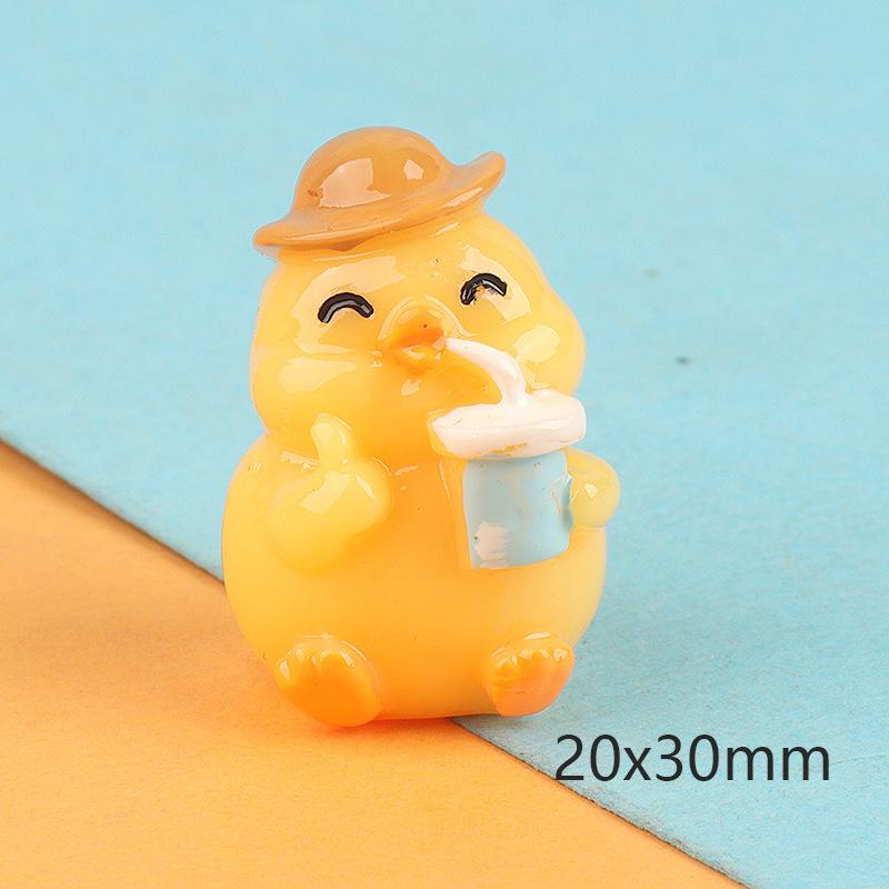 微景观摆件小黄鸡动物树脂小配件创意可爱公仔桌面摆件工艺装饰品