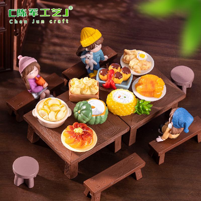 Phụ Kiện Tiểu Cảnh 微景观创意食玩小吃臭豆腐龙虾夜宵DIY装饰品配件迷你桌面小摆件