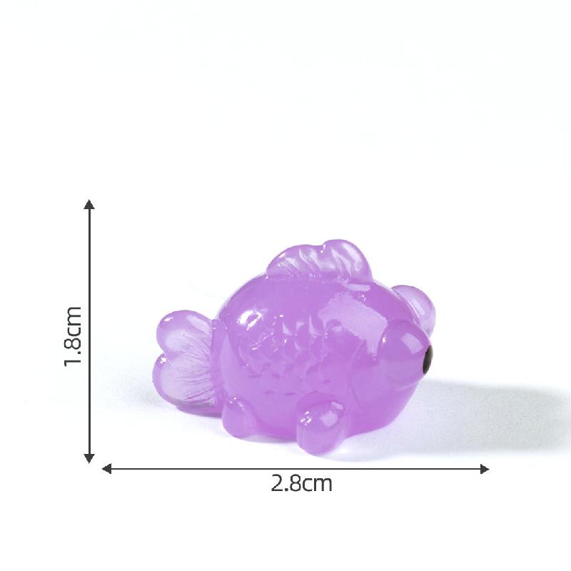 Tiểu cảnh cá vàng phát sáng DIY, phụ kiện tiểu cảnh mini fish tank treo bàn resin đáng yêu cute (ZC-1442)