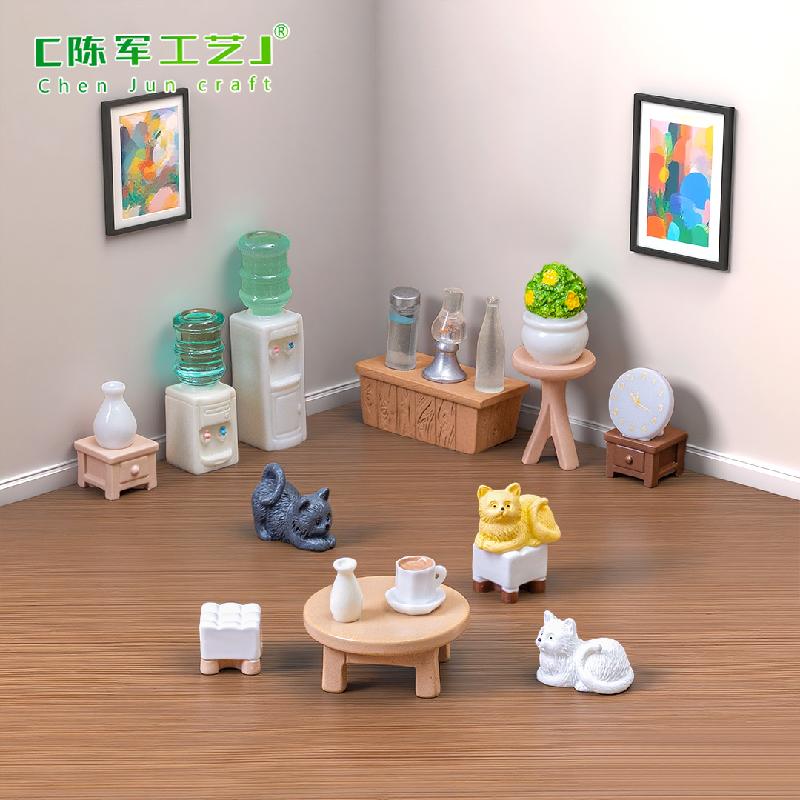 Phụ Kiện Tiểu Cảnh Đồ nội thất giả nhỏ, sofa, tủ trà, tiểu cảnh mini (ZC-7)