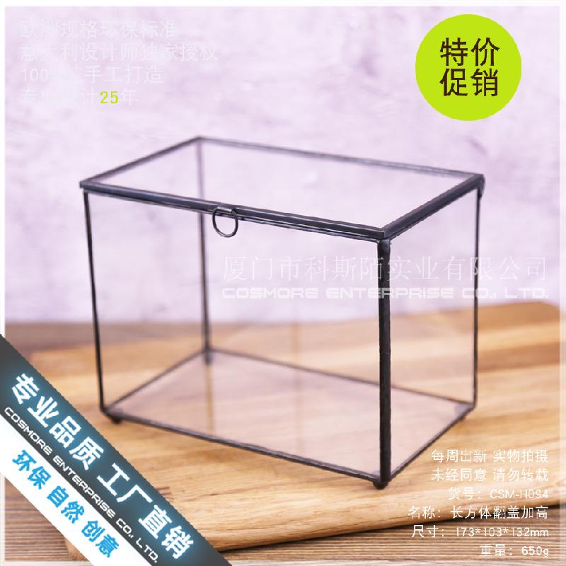 Chậu Đa Giác Nhà kính chữ nhật cao nắp lật, bể rêu cảnh (DG-58)