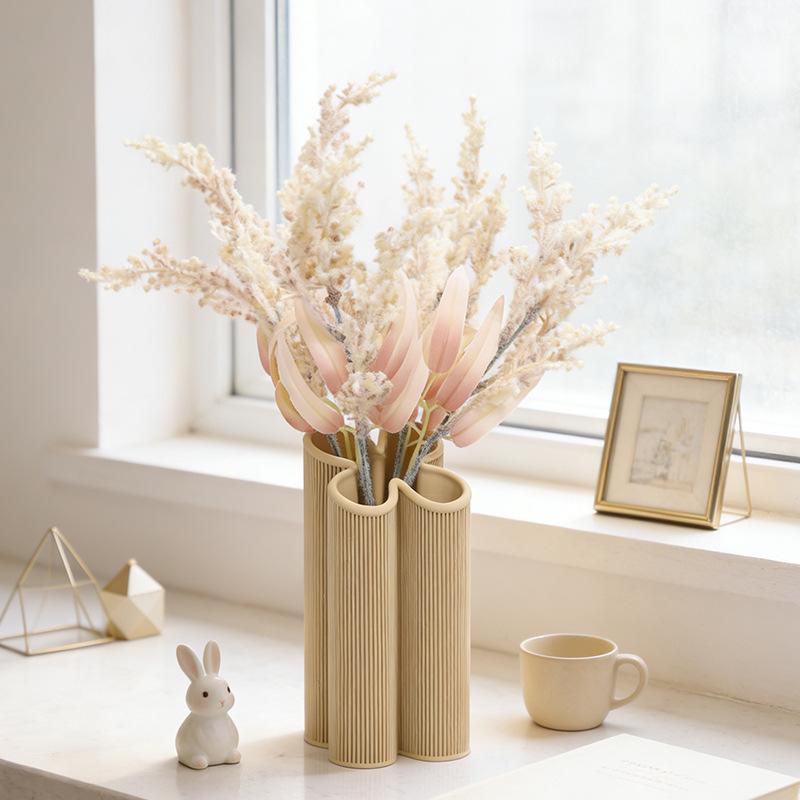 Chậu Cây Resin Bình hoa trang trí resin, bình cắm hoa giả và cây thủy sinh, bình hoa khô tối giản cho văn phòng và bàn làm việc (RG-200)