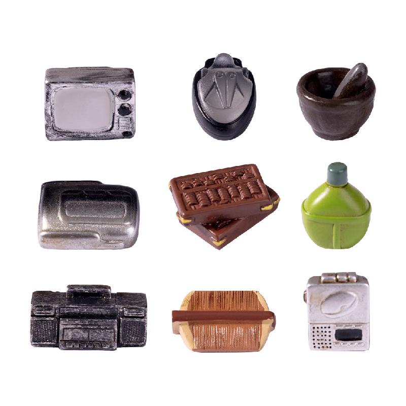 Tiểu cảnh TV cổ điển, nội thất búp bê DIY, phụ kiện bàn tiểu cảnh mini phong cách vintage (ZC-262)