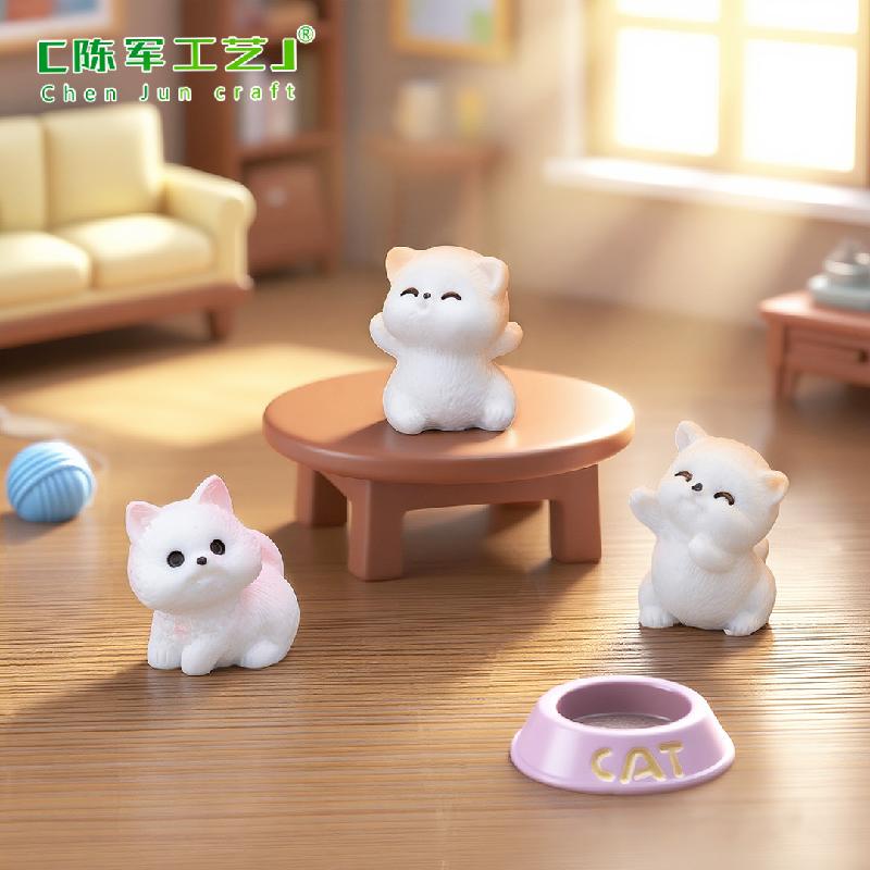 Phụ Kiện Tiểu Cảnh Mèo Con Dễ Thương Mini Nhà Búp Bê (PK-575)