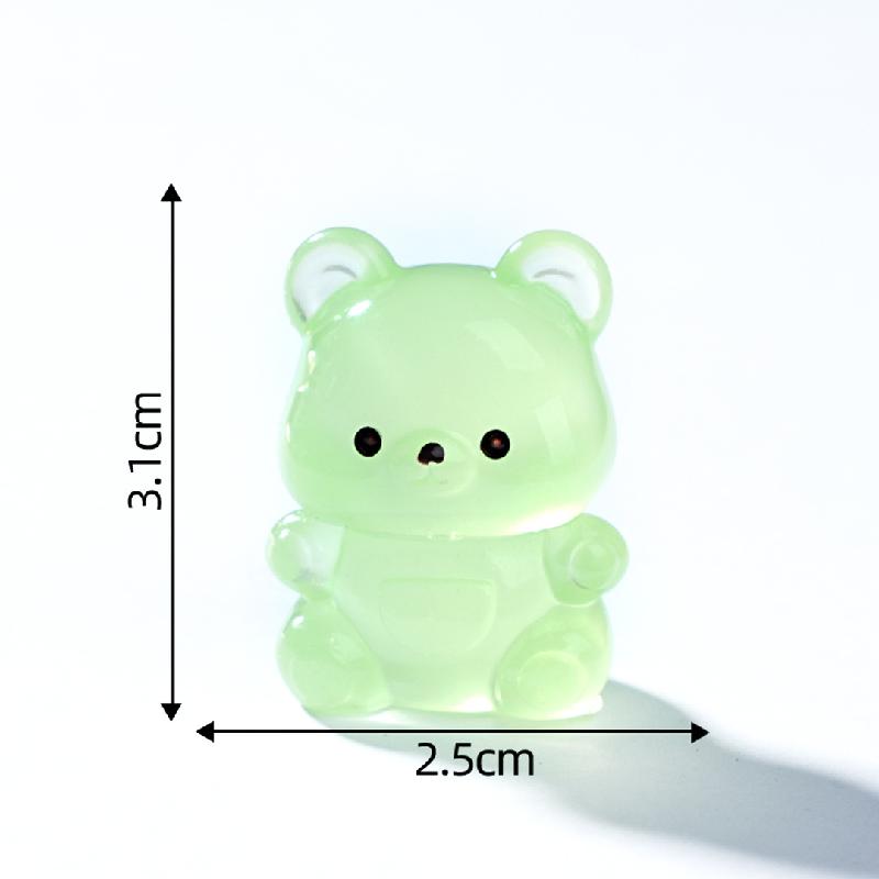 Tiểu cảnh gấu phát sáng DIY, phụ kiện tiểu cảnh mini treo bàn đáng yêu, cute (ZC-1125)