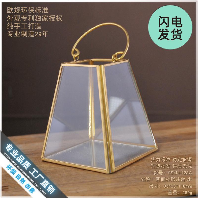 Chậu Đa Giác Đèn lồng kính mini hình thang trang trí (DG-115)