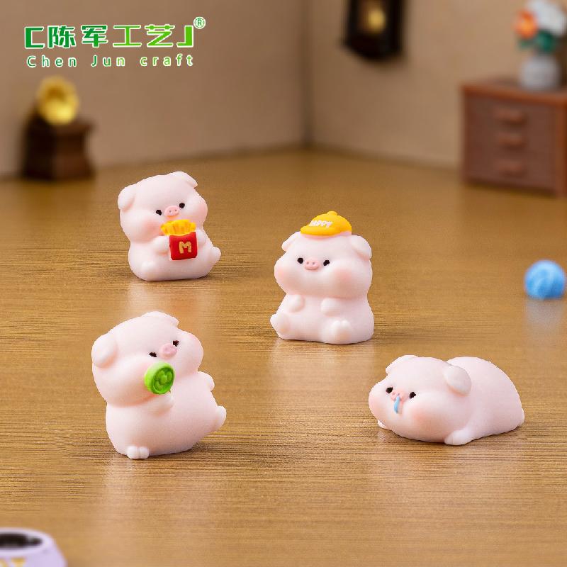 Phụ Kiện Tiểu Cảnh Heo Hồng Hoạt Hình Mini (PK-674)