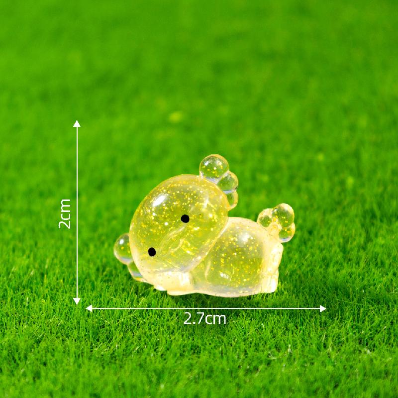 Tiểu cảnh rồng lục giác mập phát sáng DIY, phụ kiện tiểu cảnh mini resin cute (ZC-1117)