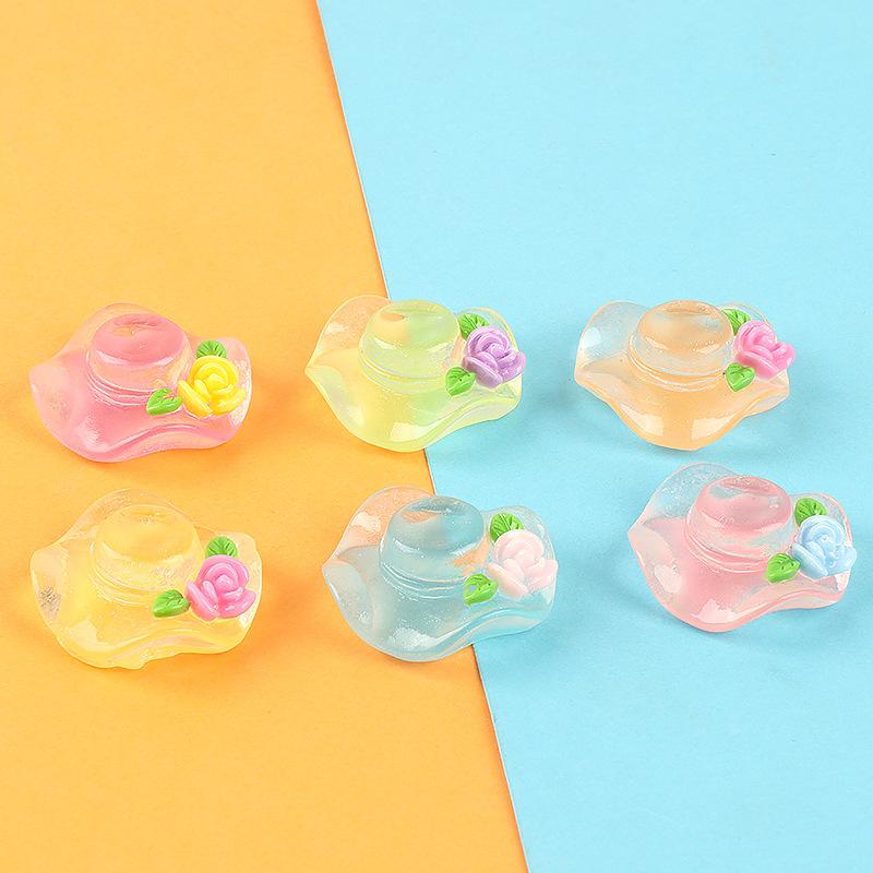 卡通夜光帽子手工DIY奶油胶手机壳饰品树脂配件材料批发