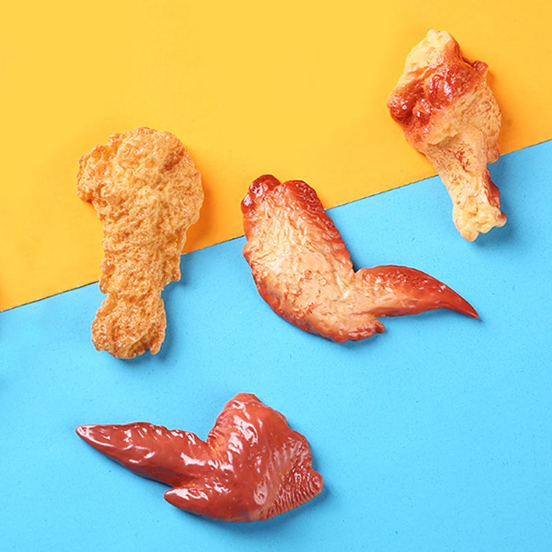 卡通食玩鸡翅 新款树脂配件DIY奶油胶手机壳饰品头饰发夹冰箱贴