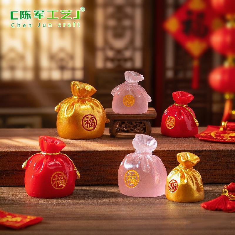 Phụ Kiện Tiểu Cảnh 微景观马年新年吉祥福袋小马公仔 DIY装饰品挂配件迷你桌面小摆件