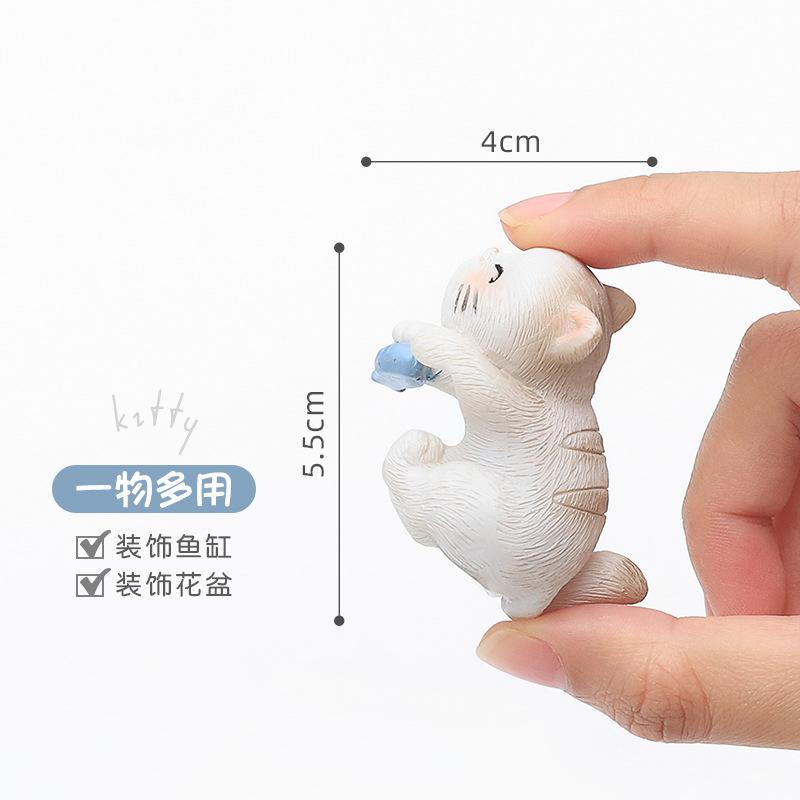 Chậu Cây Resin Móc trang trí mèo leo bể, phụ kiện tiểu cảnh hồ cá, móc treo cây và chậu hoa (RG-11)
