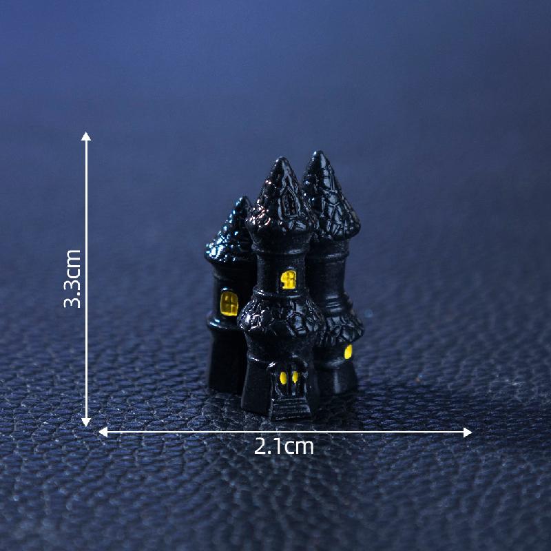 Tiểu cảnh lâu đài, bí ngô Halloween, DIY, phụ kiện bàn mini tiểu cảnh sáng tạo (ZC-152)