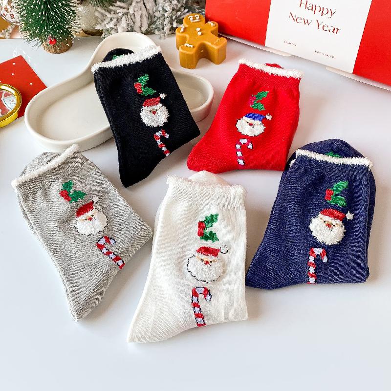 Trang Trí Noel Tất Giáng Sinh nữ: tất Santa, tất tuần lộc, tất cao cổ, thời trang mùa thu đông, sản phẩm mới từ Zhuji.