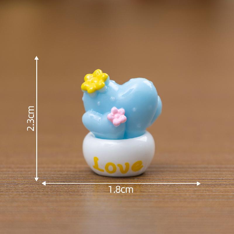 Tiểu cảnh xương rồng hồng DIY, phụ kiện tiểu cảnh mini búp bê thu nhỏ sân vườn (ZC-875)