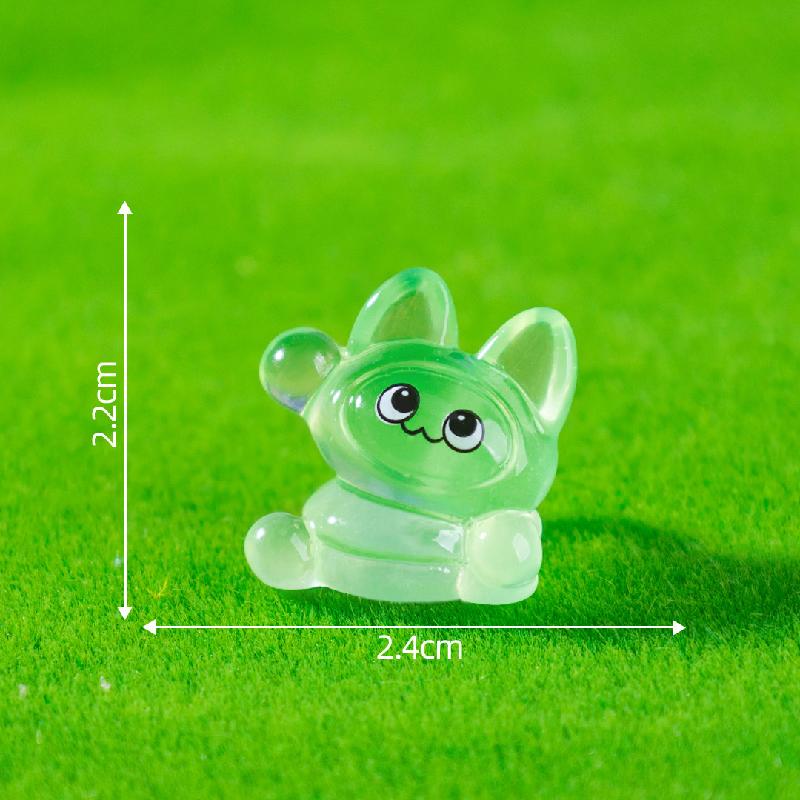 Tiểu cảnh mèo ngốc phát sáng DIY, phụ kiện tiểu cảnh mini treo bàn resin garden cute (ZC-1413)