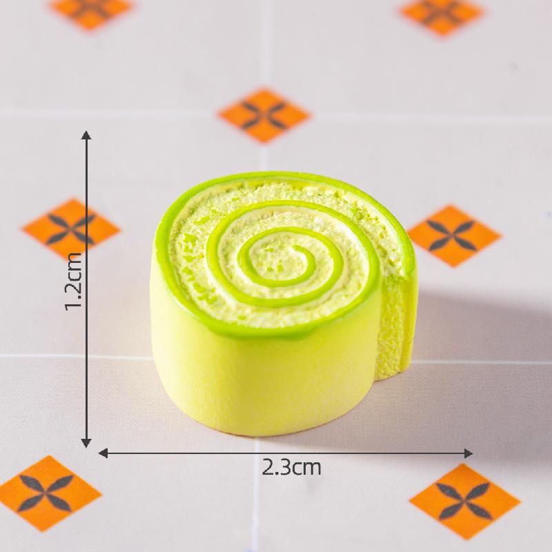 Tiểu cảnh bánh Swiss roll DIY, phụ kiện tiểu cảnh mini fridge magnet cream glue cute (ZC-1139)