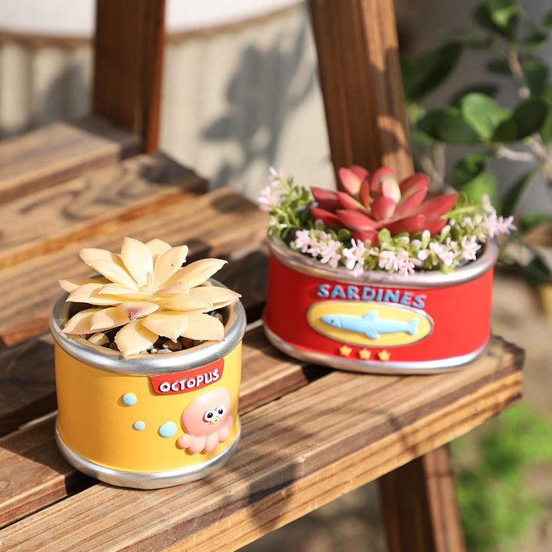 Chậu Cây Resin Chậu cây mọng nước resin mini, chậu cây để bàn, trang trí ban công sân vườn (RG-39)