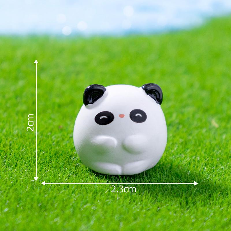 Tiểu cảnh panda tròn DIY, phụ kiện tiểu cảnh mini bàn thu nhỏ đáng yêu, cute (ZC-1039)