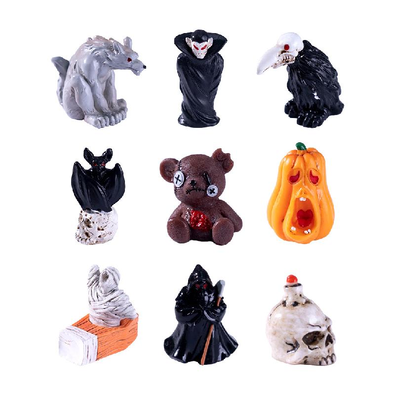 Tiểu cảnh Halloween: xác ướp, sọ mini DIY, phụ kiện treo bàn tiểu cảnh sáng tạo (ZC-245)
