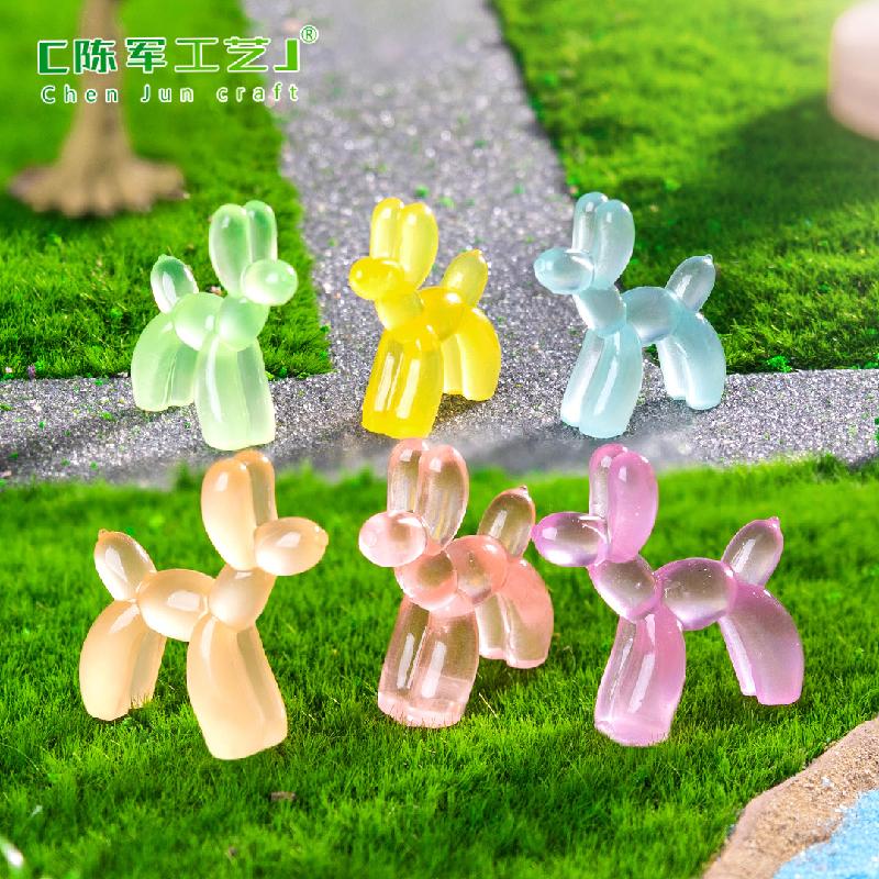 Phụ Kiện Tiểu Cảnh 微景观创意夜光气球小狗 园艺造景DIY装饰品挂配件迷你桌面小摆件