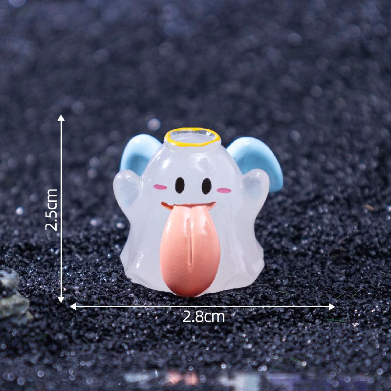 Tiểu cảnh ma lưỡi to phát sáng Halloween DIY, phụ kiện tiểu cảnh mini đáng yêu (ZC-1096)