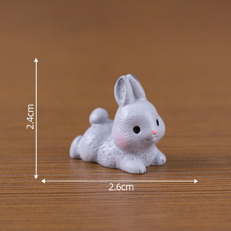 Tiểu cảnh thỏ dễ thương, búp bê DIY, phụ kiện treo bàn tiểu cảnh mini (ZC-392)