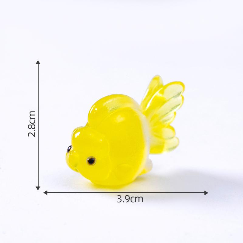 Tiểu cảnh cá chép may mắn phát sáng, biển DIY, phụ kiện bàn tiểu cảnh mini (ZC-747)