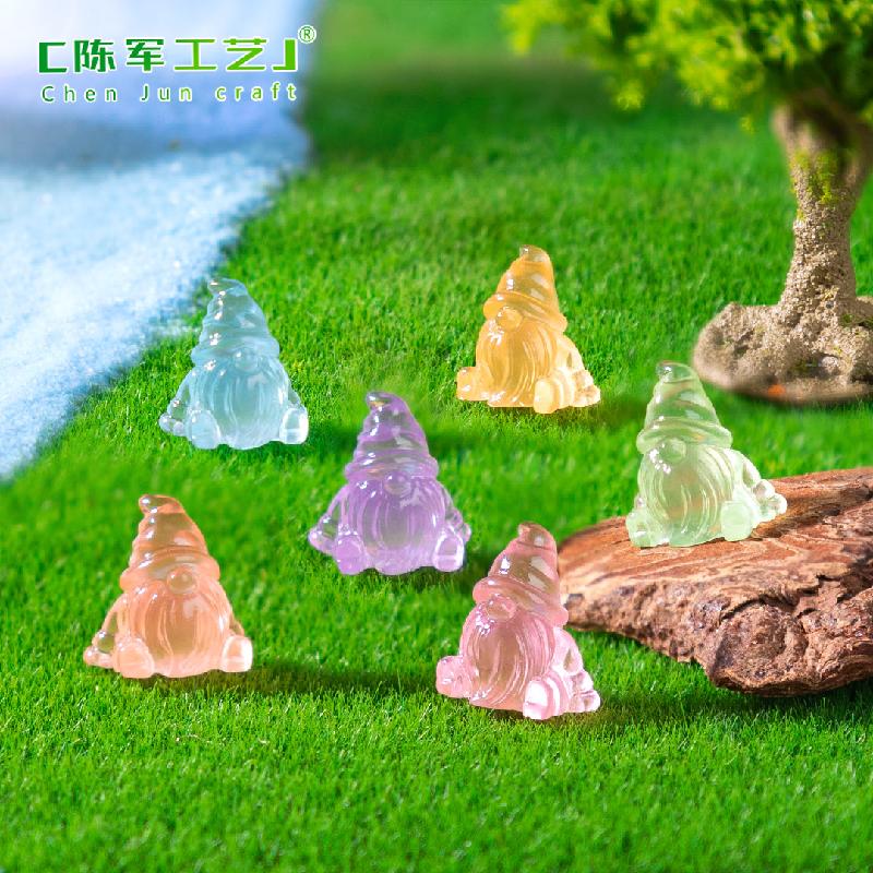 Phụ Kiện Tiểu Cảnh 跨境外贸微景观创意夜光矮人园艺造景DIY装饰品配件迷你小摆件