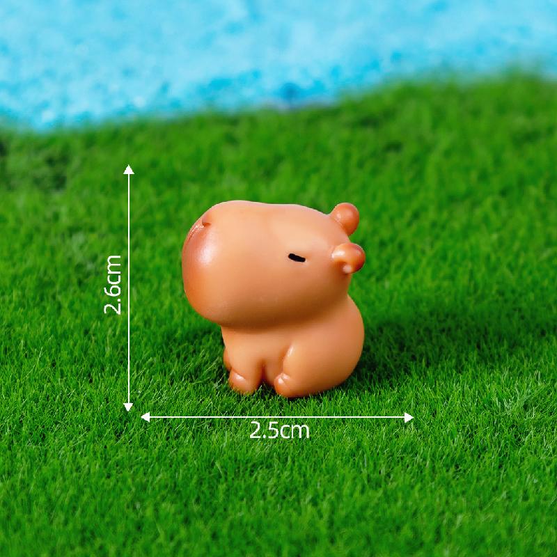 Mô hình chuột lang Capybara mini dễ thương, trang trí xe và bàn (ZC-1084)