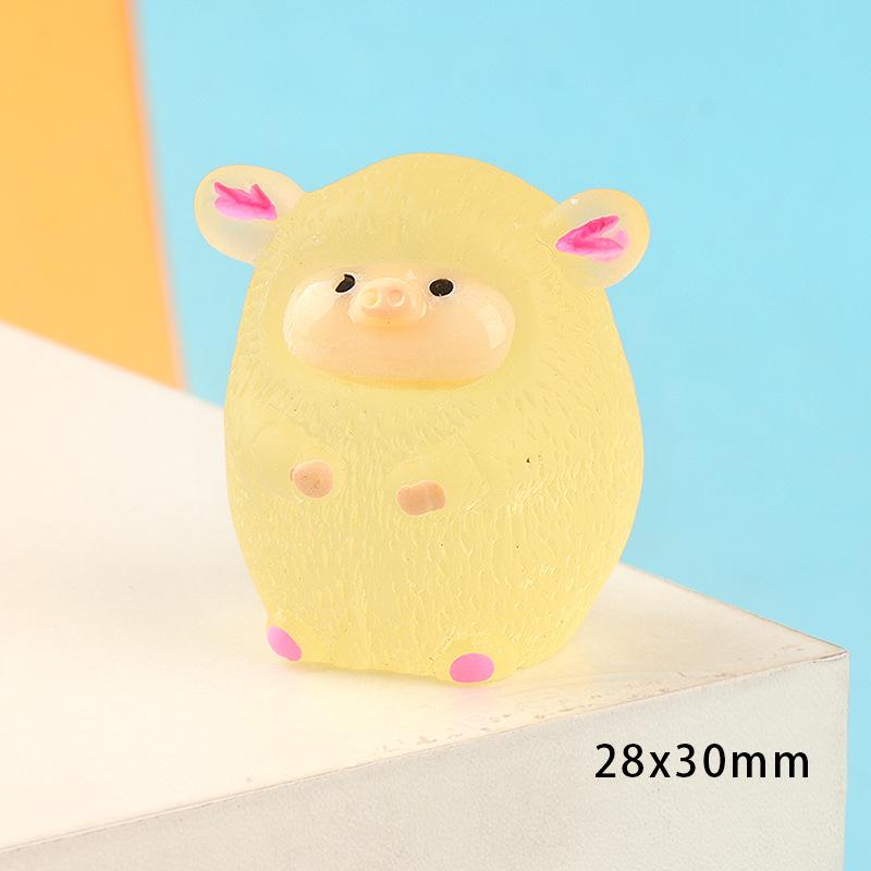 Charm heo phát sáng DIY trang trí vỏ điện thoại (FF-259)