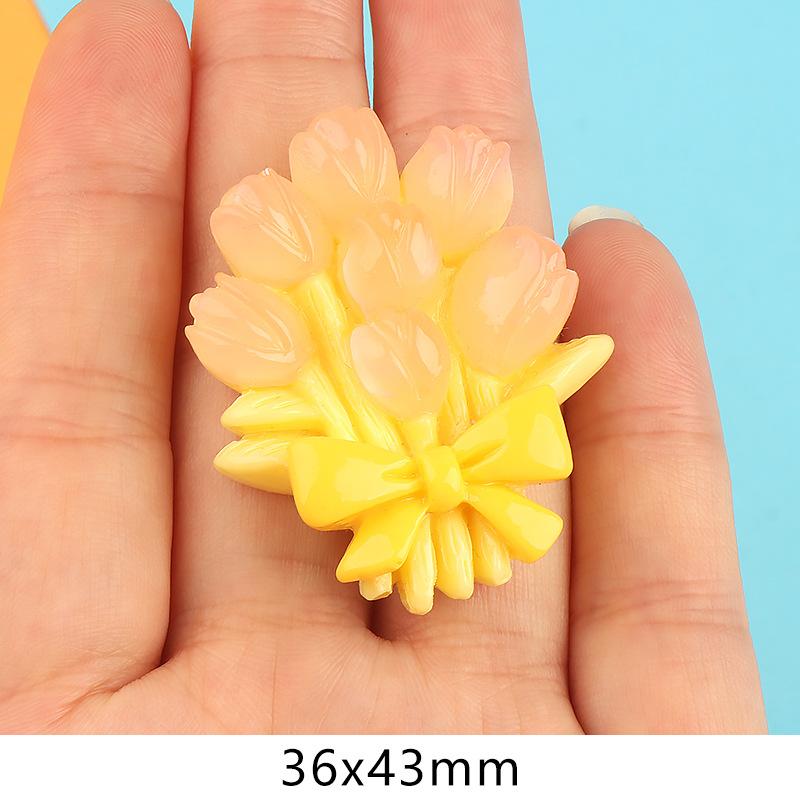 新款夜光花束饰品树脂配件奶油胶手机壳手链diy挂坠手工配饰