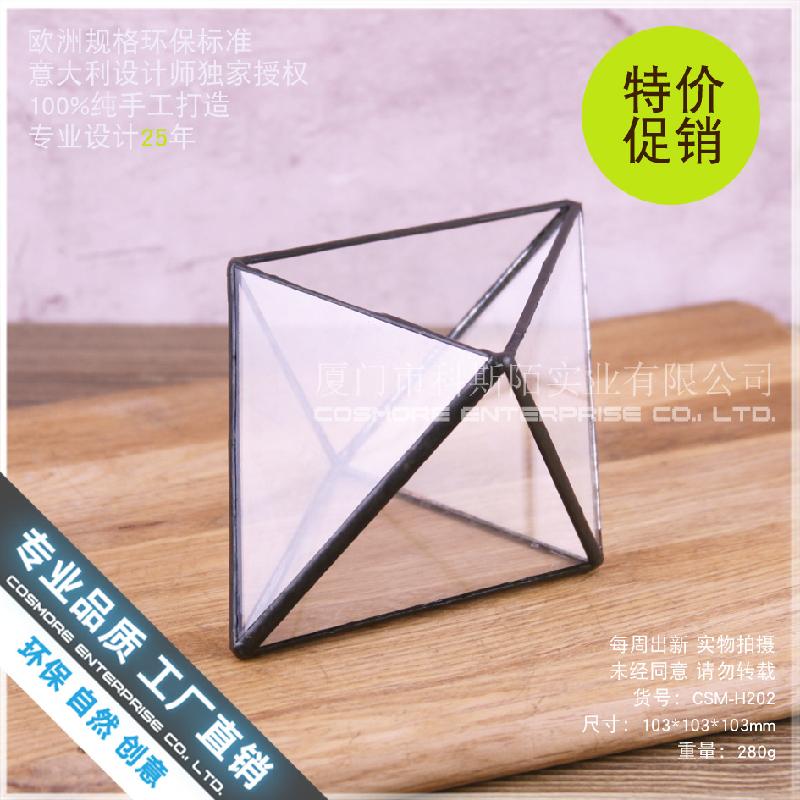 Chậu Đa Giác Nhà kính đa giác đen Bắc Âu, hộp hoa hồng (DG-155)