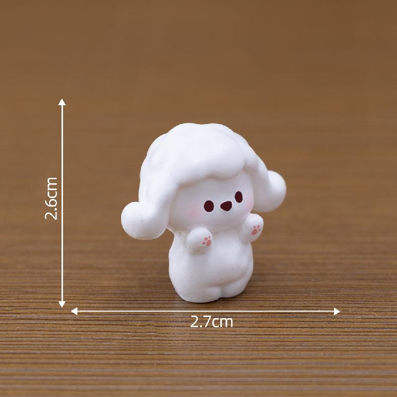 Tiểu cảnh chó poodle DIY, phụ kiện treo tiểu cảnh mini xe bàn thu nhỏ cute (ZC-879)