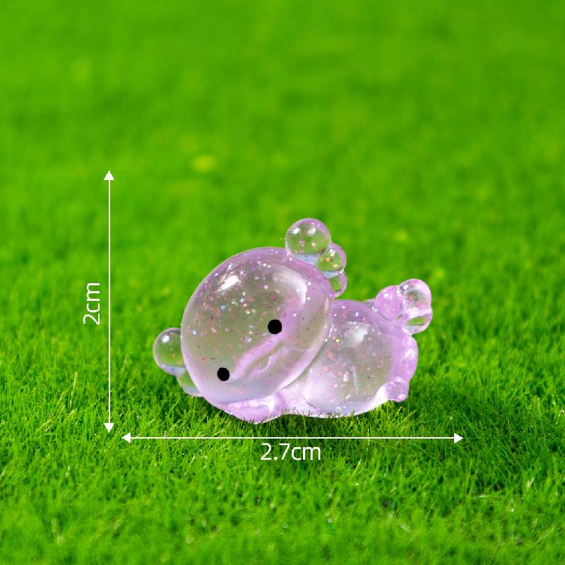 Tiểu cảnh rồng lục giác mập phát sáng DIY, phụ kiện tiểu cảnh mini resin cute (ZC-1117)