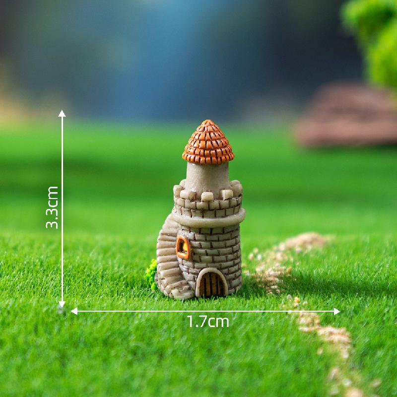 Tiểu cảnh lâu đài cổ mini DIY, phụ kiện resin tiểu cảnh bàn nhỏ dễ thương (ZC-730)