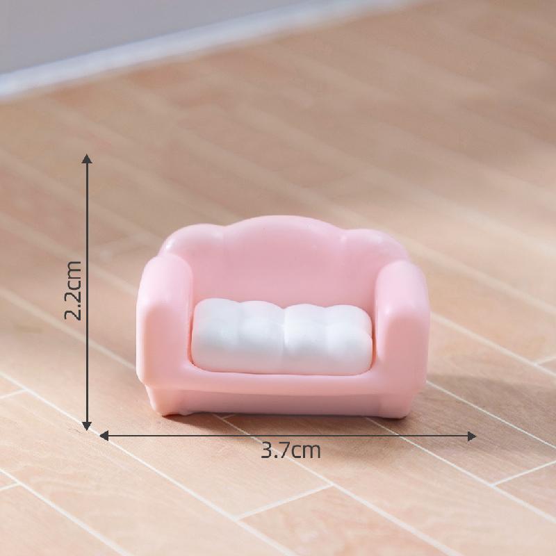 Tiểu cảnh sofa, tủ hồng DIY, phụ kiện tiểu cảnh mini nhà búp bê thu nhỏ đáng yêu (ZC-829)