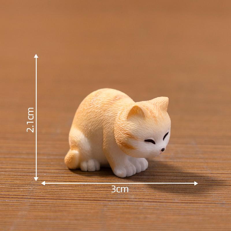 Mèo con nghịch nước đáng yêu, búp bê DIY, phụ kiện trang trí bàn tiểu cảnh mini (ZC-53)