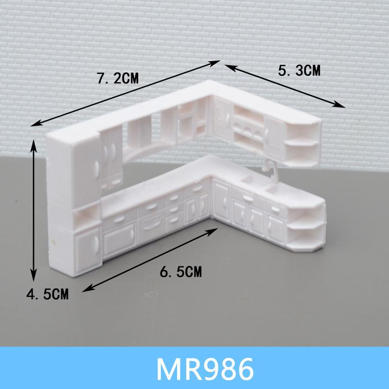 Phụ Kiện Mô Hình Bộ Nội Thất Nhà Bếp Nhà Tắm Mini Tỷ Lệ 1:50 (MH-240)