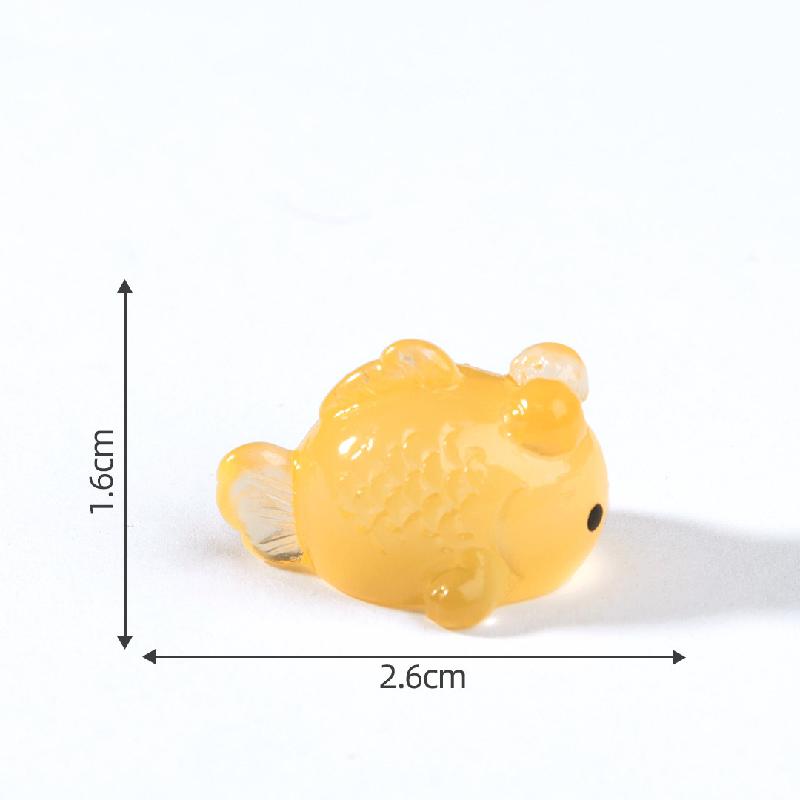 Tiểu cảnh cá vàng phát sáng DIY, phụ kiện tiểu cảnh mini fish tank treo bàn resin đáng yêu cute (ZC-1442)