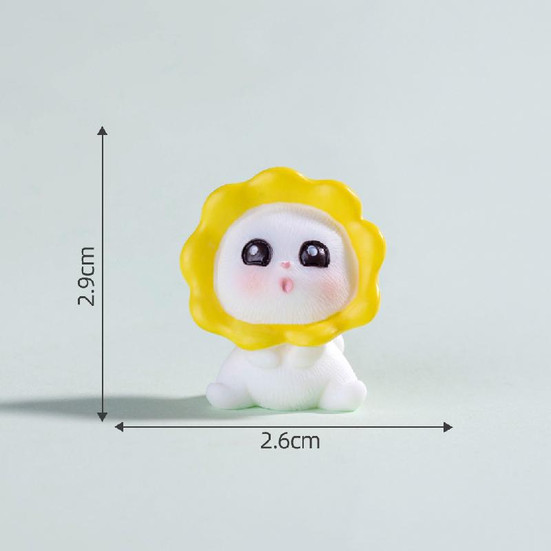 Tiểu cảnh hướng dương và mèo DIY, phụ kiện tiểu cảnh mini bàn thu nhỏ đáng yêu (ZC-1043)