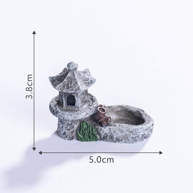 Hồ nước giả rêu, tháp, vườn mini DIY, phụ kiện bàn tiểu cảnh nhỏ dễ thương (ZC-27)