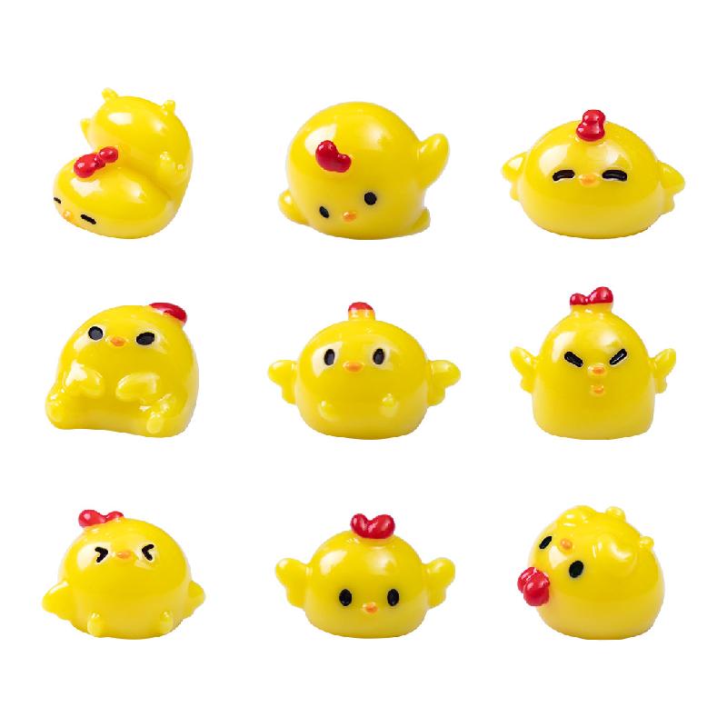 Tiểu cảnh gà con DIY, phụ kiện tiểu cảnh mini bàn treo resin đáng yêu (ZC-1083)