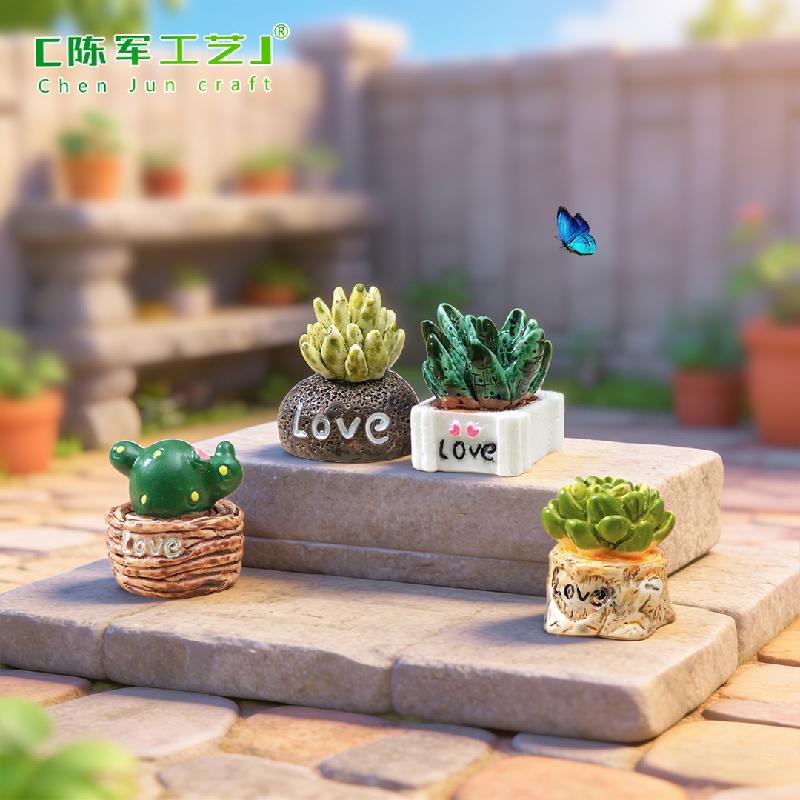 Phụ Kiện Tiểu Cảnh Tiểu cảnh LOVE và các nhân vật Zakka, trang trí cây cảnh (ZC-396)