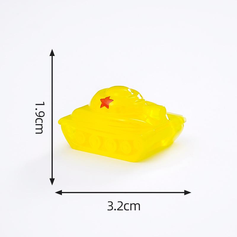 Tiểu cảnh xe tăng phát sáng DIY, phụ kiện tiểu cảnh mini resin treo bàn micro landscape (ZC-1397)