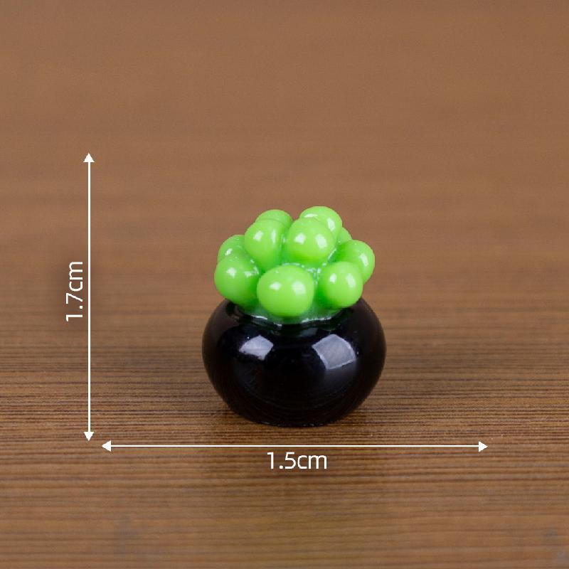 Tiểu cảnh tranh tường, chậu sen đá, nhà búp bê DIY, phụ kiện bàn resin tiểu cảnh mini (ZC-348)