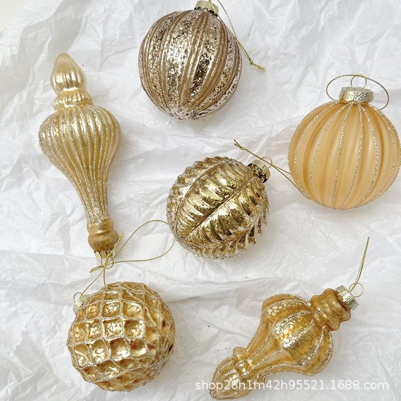 Trang Trí Noel Đồ trang trí Giáng Sinh Peacetime, bóng thủy tinh treo cây thông Noel, phụ kiện trang trí Noel sáng tạo, sang trọng